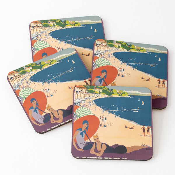 Item preview, Antibes vintage travel poster designed and sold by stickart-marek.