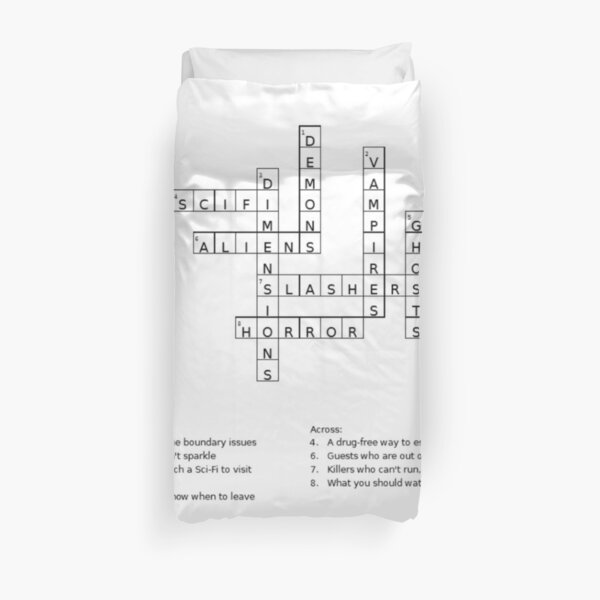 Westcoast Strange Crossword Duvet Cover
