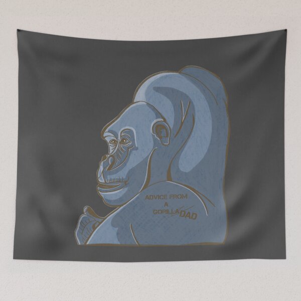 Item preview, Advice from a Gorilla Dad, Gorilla cartoon. designed and sold by DebbieJoyArt.