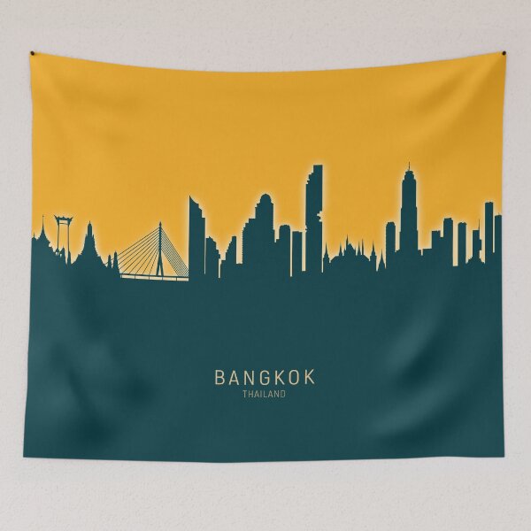 Artikelvorschau, Skyline von Bangkok, Thailand entworfen und verkauft von ArtPrints.