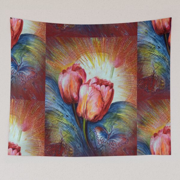 Item preview, Tulips and butterfly designed and sold by Harsh  Malik.