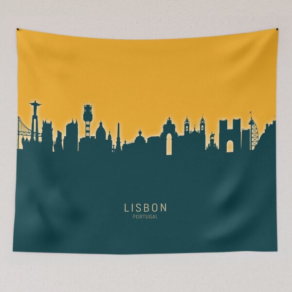 Item preview, Lisbon Portugal Skyline designed and sold by ArtPrints.