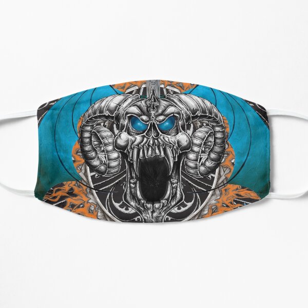 Blue Demon Wings & Skull Mask Mask