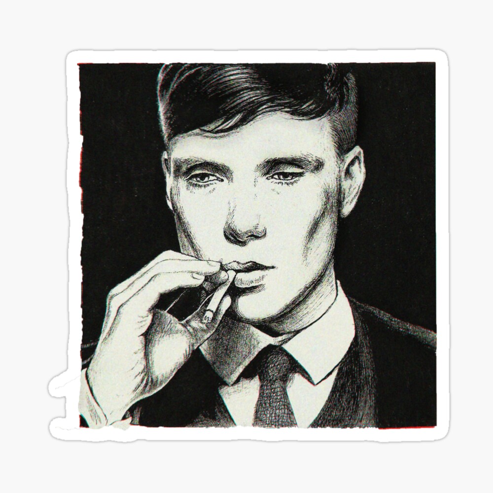 Tommy Shelby Smoking a Cigarette - Peaky Blinders Art Board Print for Sale  by L. Layne