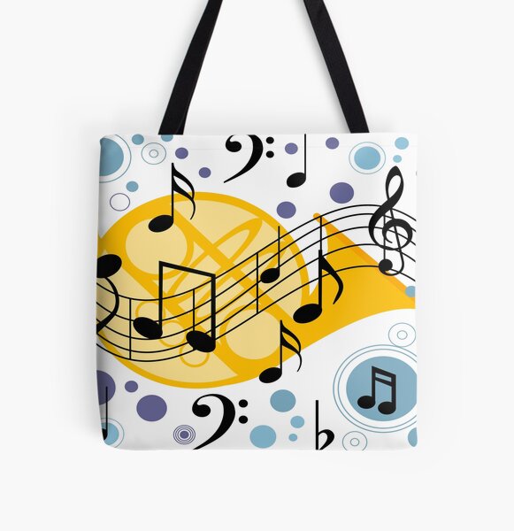 Organist Funny Tote Bag Black White Beige Shopping Cotton 