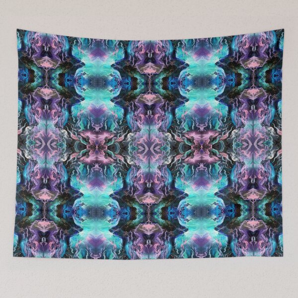 Item preview, Pink ,blue,green graphic psychedelic,arte abstracto,abstract art design designed and sold by Adri Barnard.