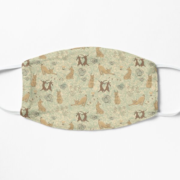 Lovely woodland lynxes on light foliage Mask