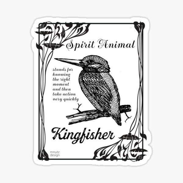 Spirit animal - Krafttier - kingfisher - Eisvogel Sticker