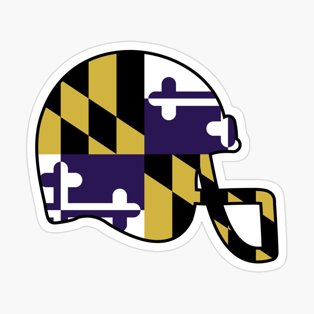 Ravens helmet concept featuring the Maryland flag pattern. #ravensflock  #baltimore