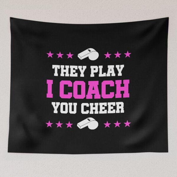Item preview, They Play I Coach You Cheer Cheerleading Coach Gift designed and sold by haselshirt.