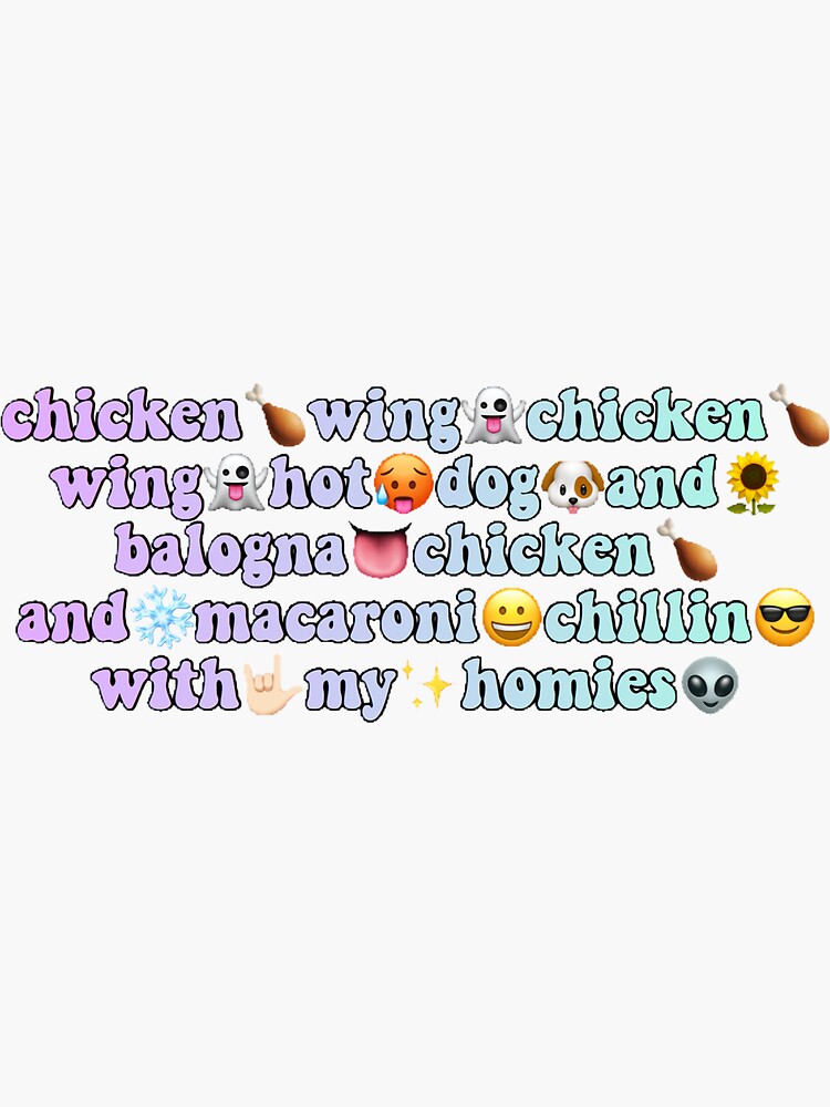 "Chicken Wing Tik Tok Sticker" Sticker for Sale by stickersbylara