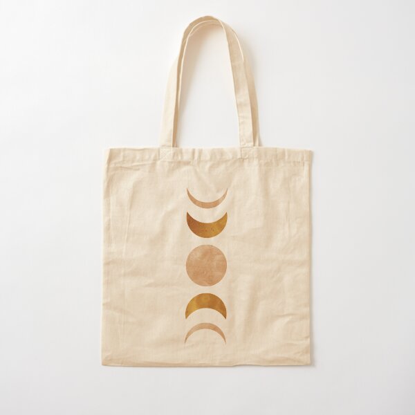 Moon Phases Cotton Tote Bag