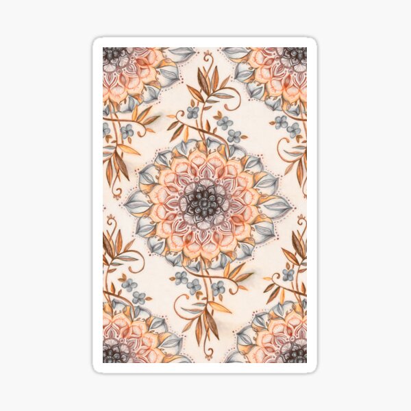 Autumn Browns Boho Mandala Sticker