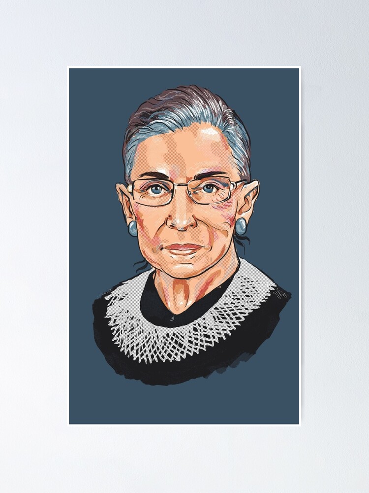 Visual Arts Ruth Bader Ginsburg RBG Inspired Role Model with Scales of ...