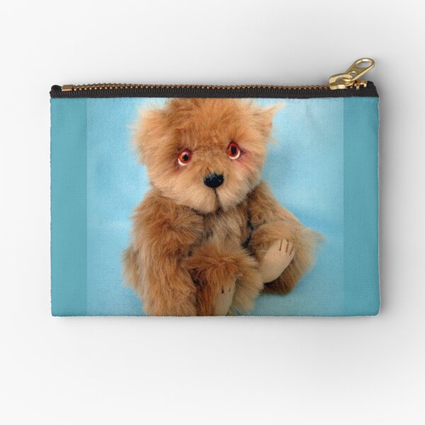 Handmade bears from Teddy Bear Orphans, Apricot Zipper Pouch