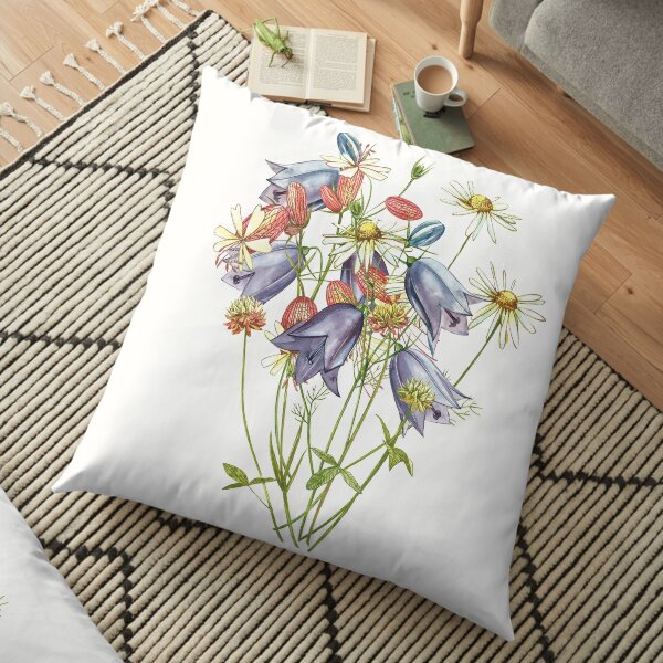 Wildflowers & Gardenflowers Floor Pillow