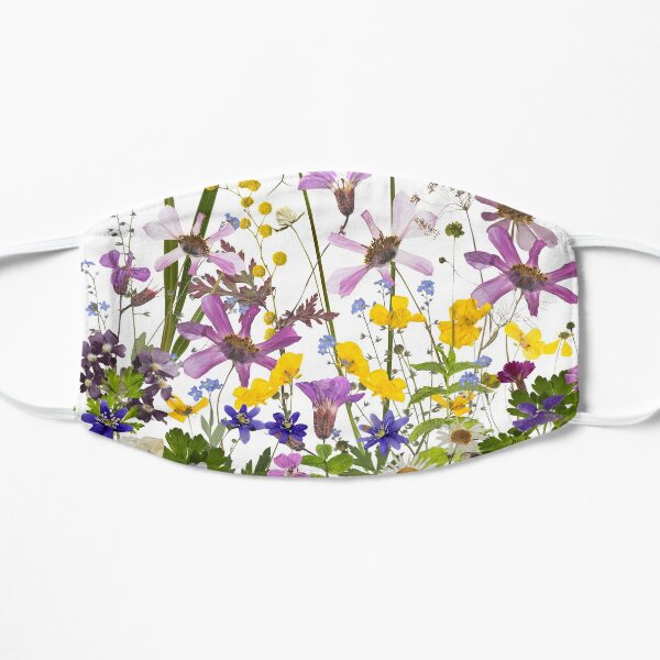 Midsummer Botanical Wildflower Meadow II Flat Mask