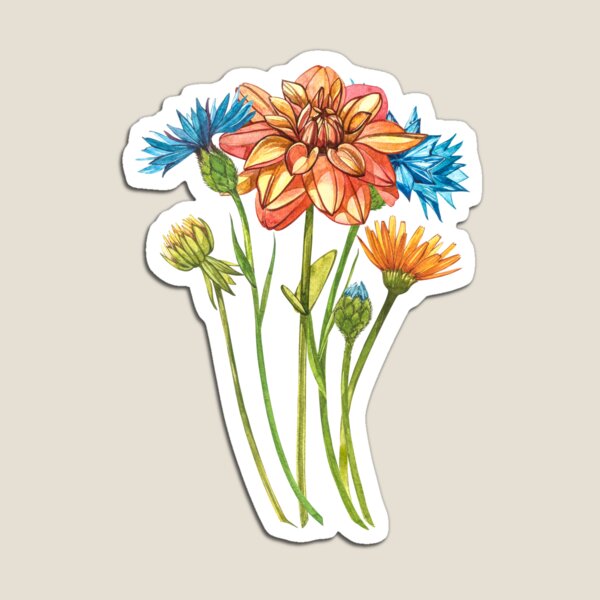 Wildflowers & Gardenflowers Magnet