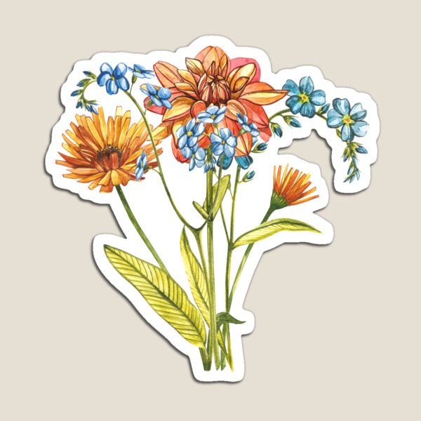 Wildflowers & Gardenflowers Magnet