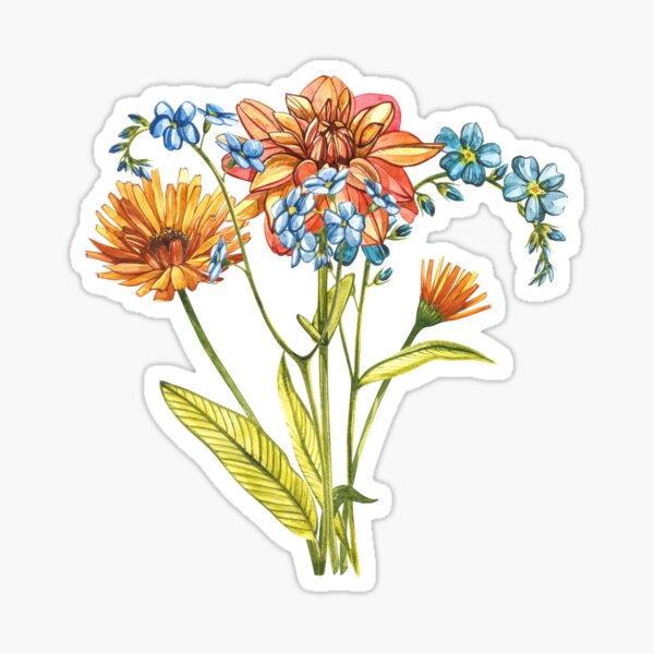 Wildflowers & Gardenflowers Sticker