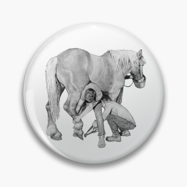 Item preview, Hoof Trimming, Pencil Art, Farrier, Horse Shoes, Western Art, Draft Horse, Belgian designed and sold by JoyfulWhimsy.