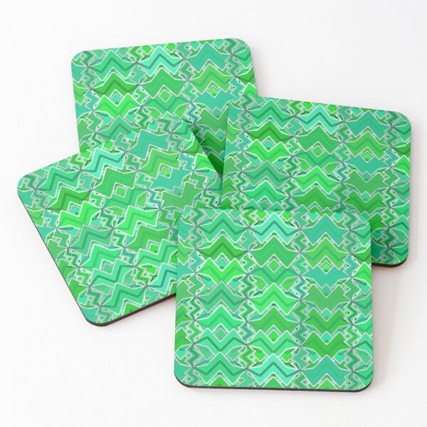 Aperçu de l'œuvre Imprimé tribal batik, vert jade et vert lime créée et vendue par Marymarice.