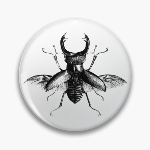 Item preview, Stag Beetle Claws Dangerous Insect Dark Gothic Evil Occult Black White Design designed and sold by h44k0n.