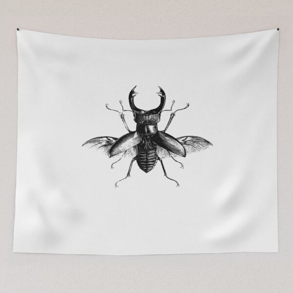 Item preview, Stag Beetle Claws Dangerous Insect Dark Gothic Evil Occult Black White Design designed and sold by h44k0n.