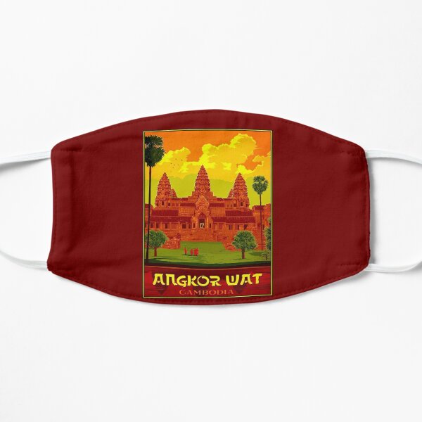 ANGKOR WAT : Vintage Cambodia Temple Print Mask