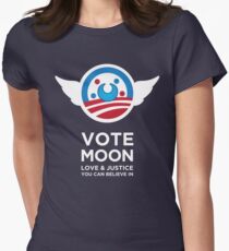 Moon President Power Women's Fitted T-Shirt