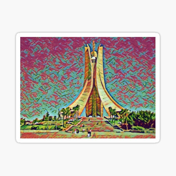 Item preview, Algeria Martyrs' Memorial Artistic Illustration Mixed Colors Style designed and sold by D4li98.