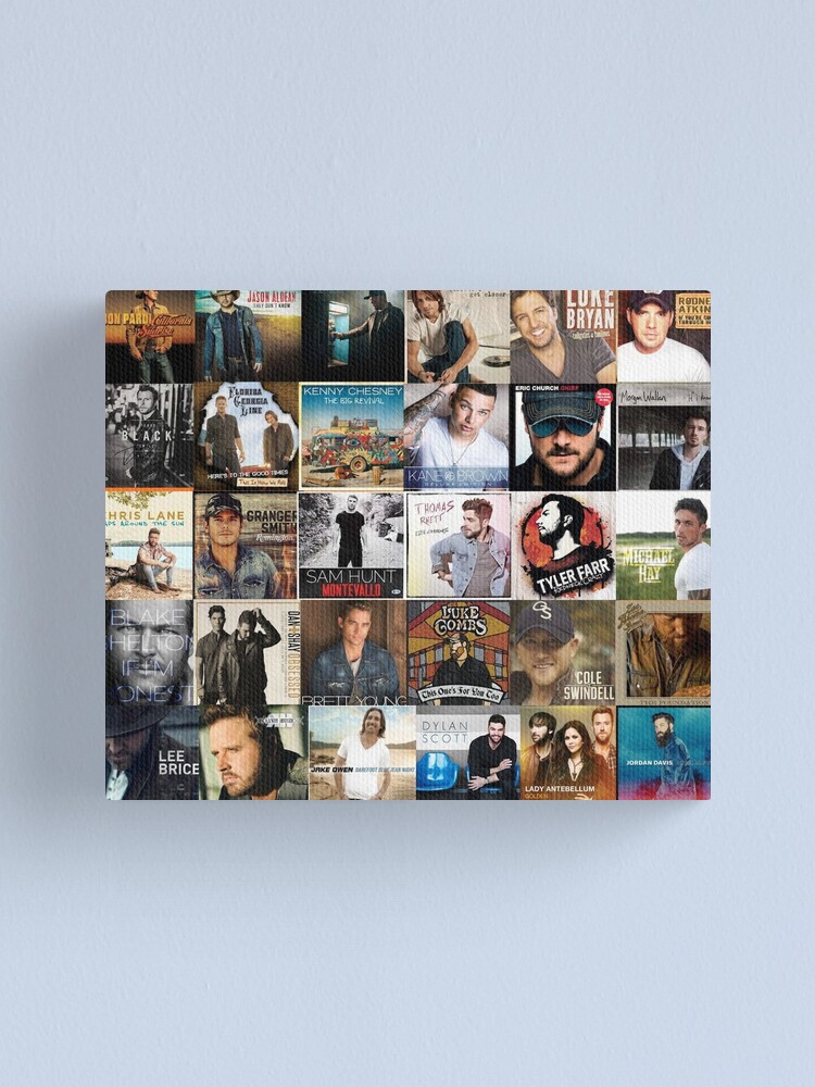 " country music collage" Canvas Print for Sale by Redbubble