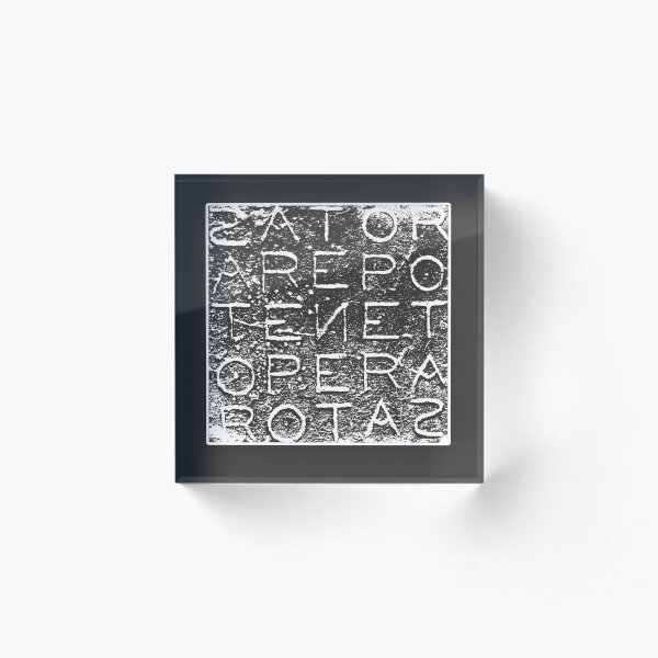 Sator Rotas Magic Latin Word Occult Square Acrylic Block