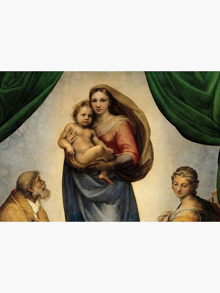 The Sistine Madonna Oil Painting By Raphael Mask By Podartist Redbubble