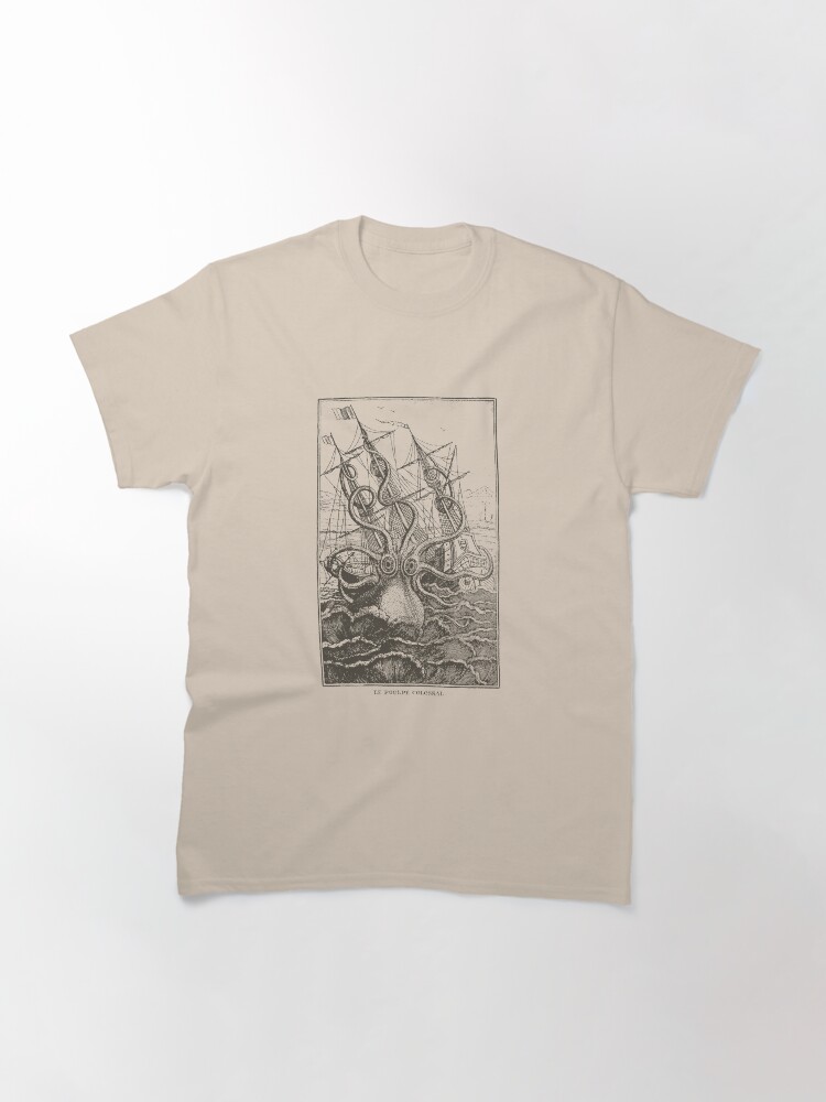 Alternate view of Colossal Octopus Kraken Attacking Ship Sea Monster Classic T-Shirt