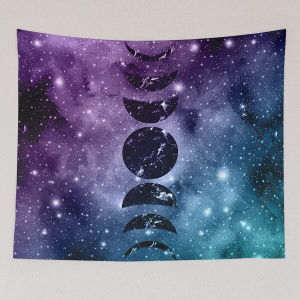 Item preview, Purple Teal Galaxy Nebula Dream Moon Phases #1 #decor #art  designed and sold by Anita's & Bella's Art.