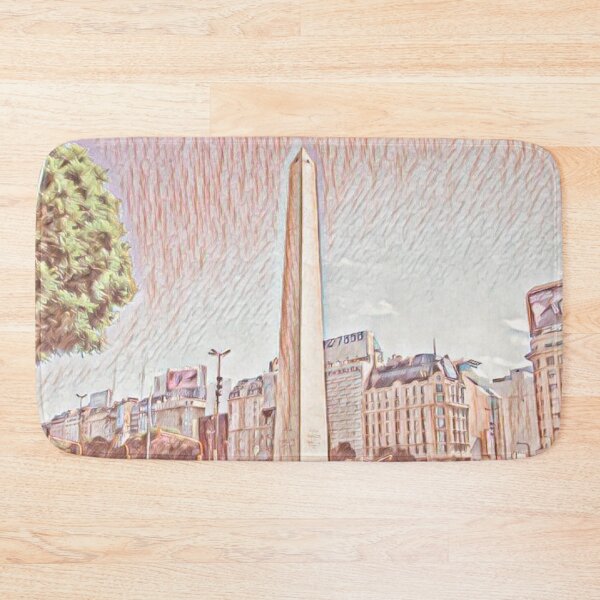 Item preview, Argentina Obelisk Artistic Illustration Red Pencil Style designed and sold by D4li98.