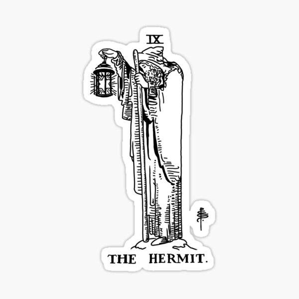 The Hermit Tarot Card Sticker