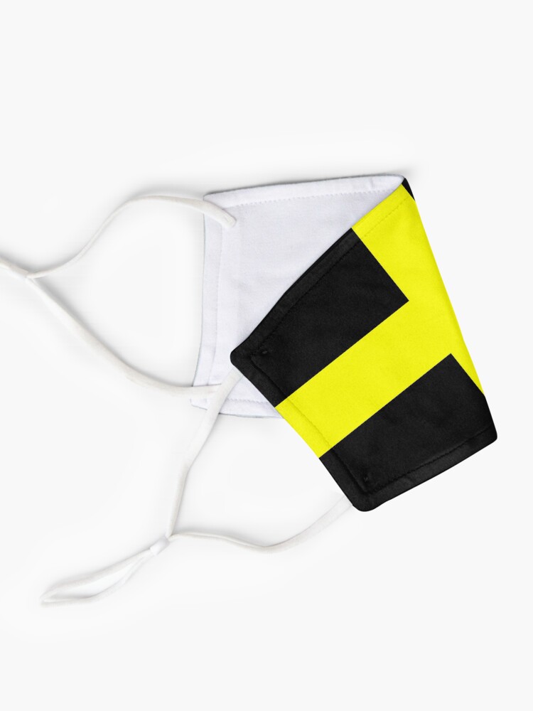 Alternate view of Baner Dewi Sant, Flag of Saint David, Wales, Welsh Flag Mask