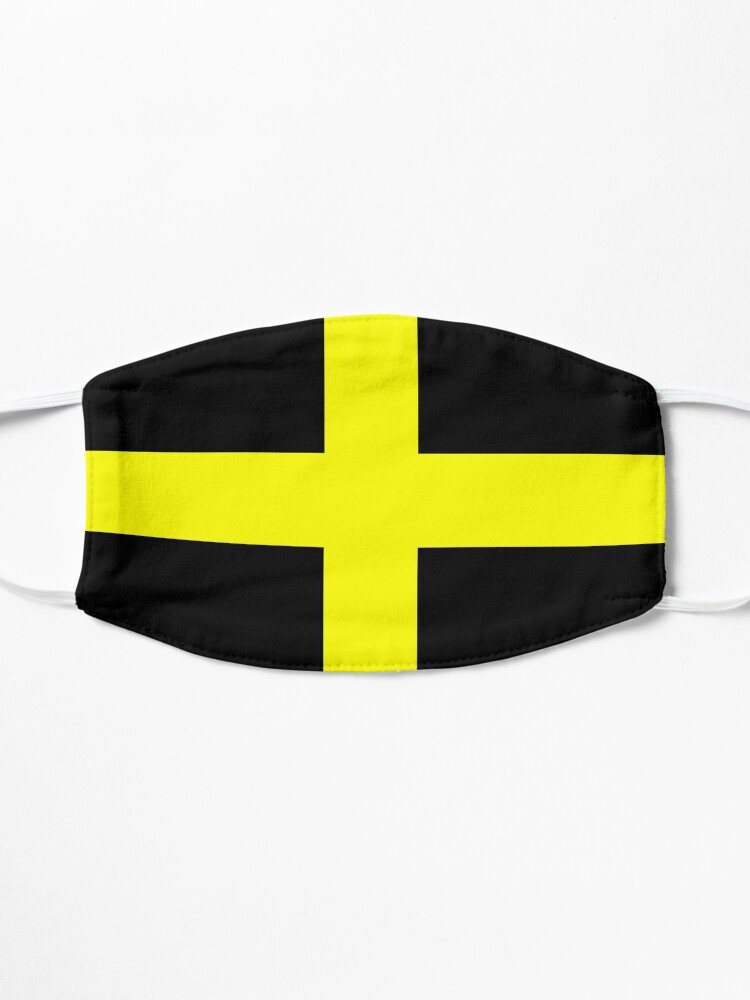 Alternate view of Baner Dewi Sant, Flag of Saint David, Wales, Welsh Flag Mask