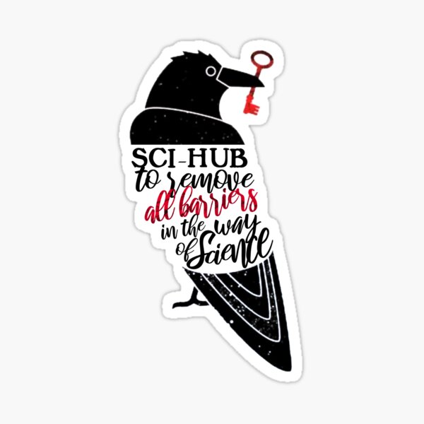 Sci-Hub (Monochrome) Sticker for Sale by danibeez