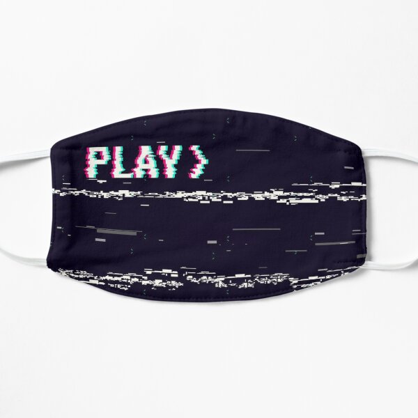 VHS Play Glitch Mask