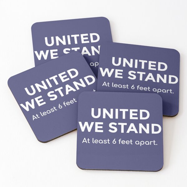 Item preview, Flatten the Curve United We Stand At Least 6 Feet Apart Social Distancing  designed and sold by The Junto Shop.