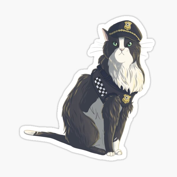 Cat Police Sticker - Cat Police Eyes On You - Discover & Share GIFs