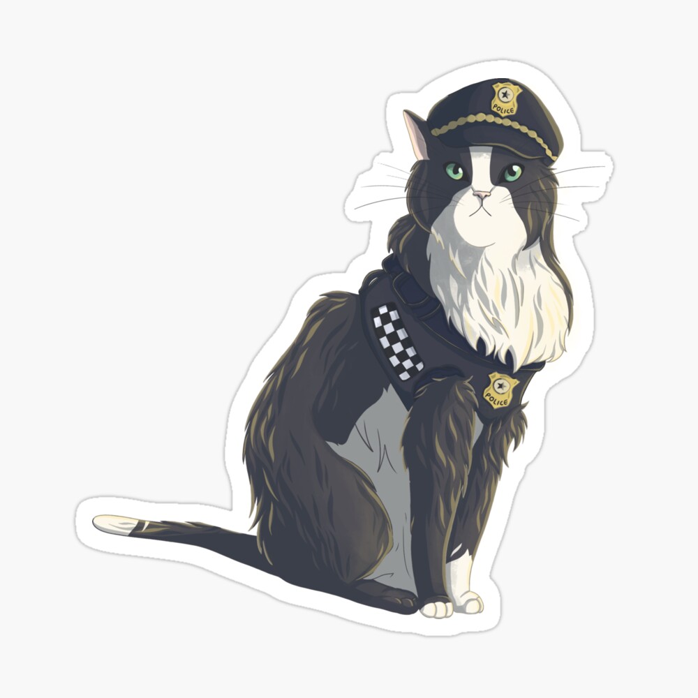 Cat in Police Uniform | Sticker