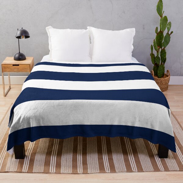 Item preview, White and navy blue stripe pattern designed and sold by IoanaHraball.
