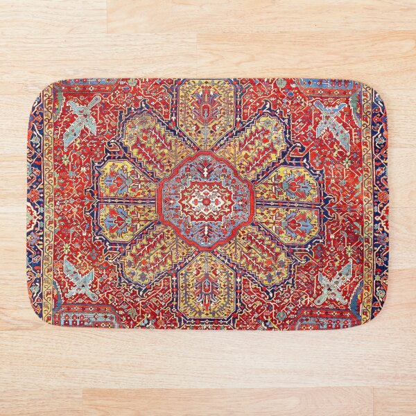 Heriz Azerbaijan Northwest Persian Carpet Print Bath Mat
