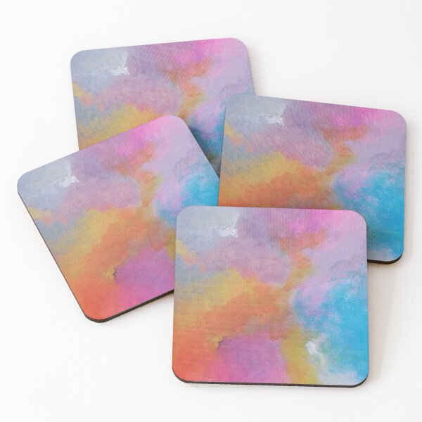 Item preview, Abstract Dreams Bright Pink, Orange and Blue Soft Modern Clouds Design designed and sold by Natalie De biase.