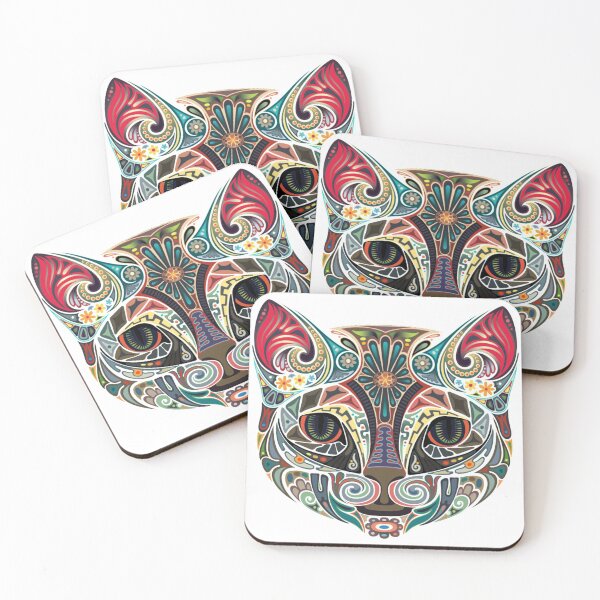 Item preview, Gato lindo abstracto de color pastel - designed and sold by DeesignR.