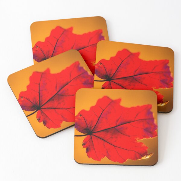 Item preview, Red Autumn Maple Leaf designed and sold by FOLK ART FUSION by heidiannemorris.
